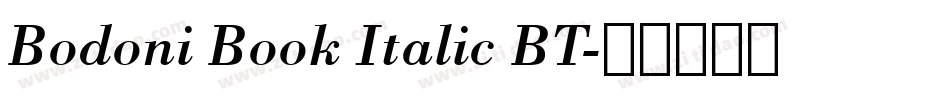 Bodoni Book Italic BT字体转换